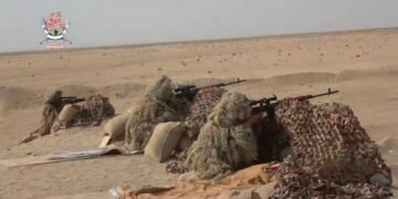 قناصة قوات العمالقة الجنوبية تنفذ تمرينًا لتعزيز الجاهزية الميدانية