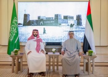 الأمير خالد بن سلمان يبحث في أبوظبي مع الشيخ منصور بن زايد تعزيز العلاقات الثنائية وأمن المنطقة